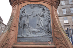 Detail of Burns Statue, Bernard Street, Leith, Edinburgh