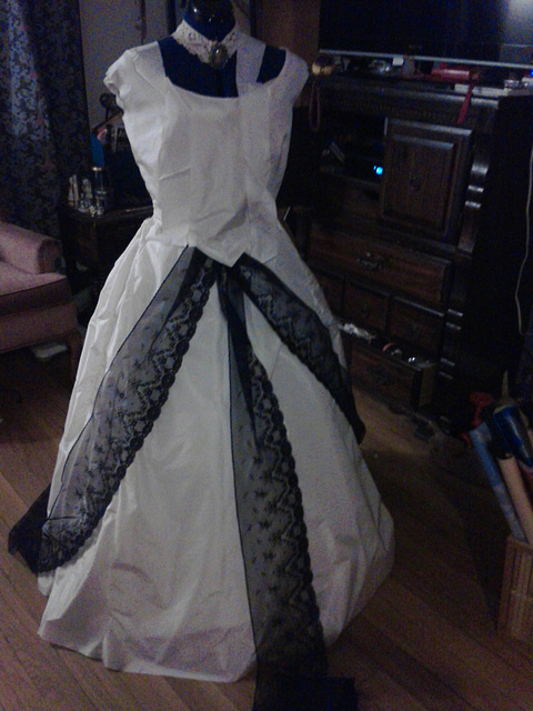 Ball gown draping