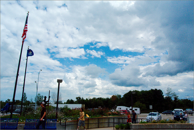 Clouds over the Welcome Center