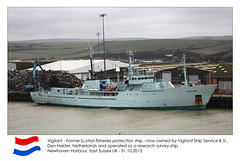 Vigilant Dutch Survey Ship - Newhaven - 31.10.2013