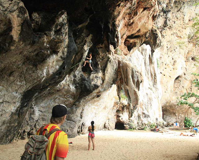 Cliff climbing at Railay