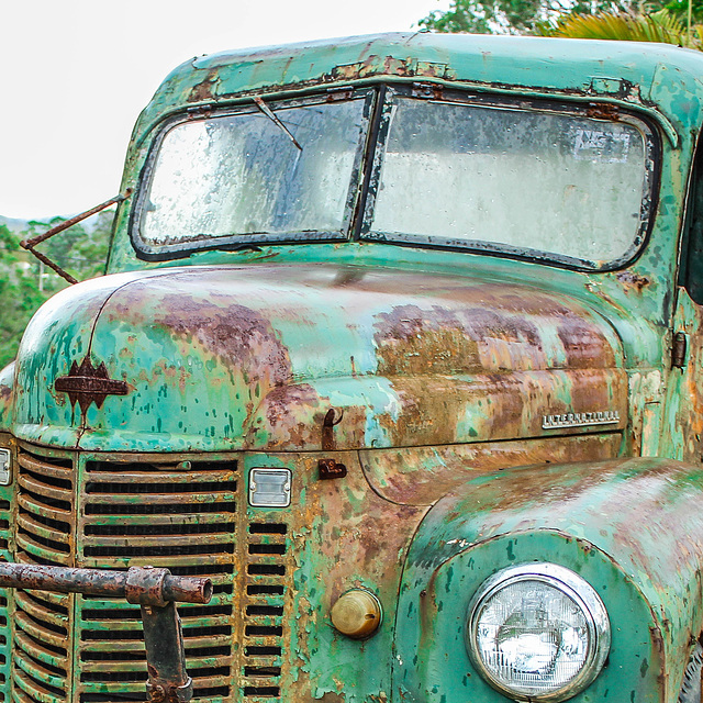 Rain on Rusty Truck