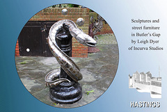 Butler's Gap conger eel sculpture - George Street - Hastings - 9.12.2013