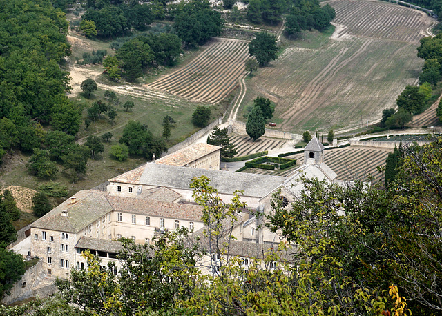 Abbaye de Sananque from the trail