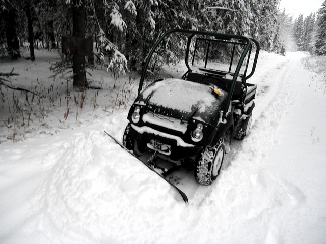 Plowing a little snow