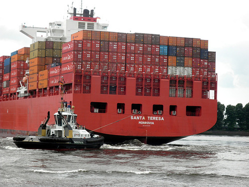 Schlepper bei Drehung von Santa Teresa
