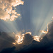 Sunbeams and clouds