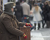 Street organ player