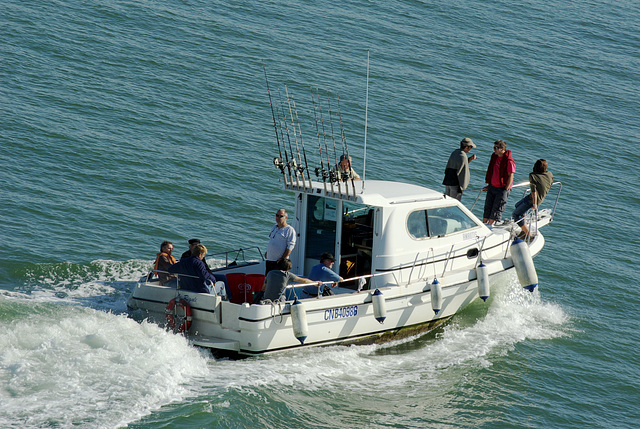 Fishing at Ouistreham Harbour - 2010