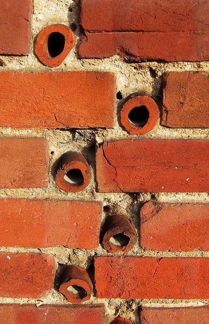 Detail of rear wall of former stable, Snape Maltings, Suffolk