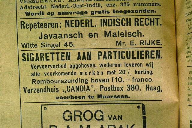 Old advertisements – Cigarettes to private individuals can be sent again