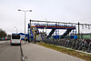 Temporary foot bridge at Delft station