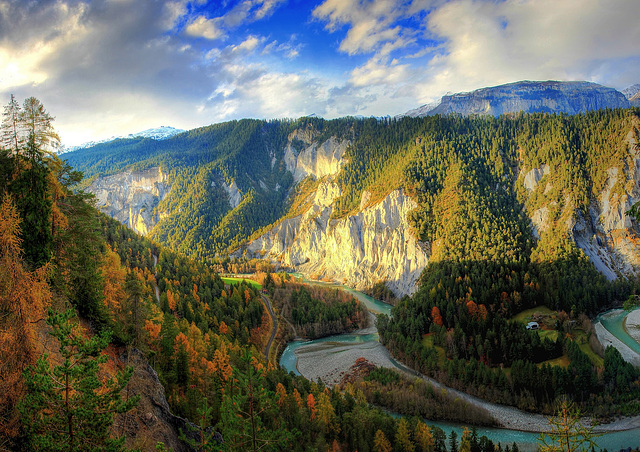 Gorge of the Rhine near Versam (255°)