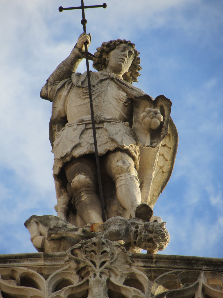 Michael stands guard above the church