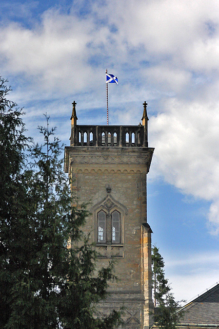 St Andrew's Cross above Sychrov Castle