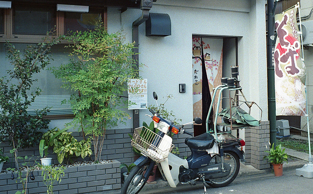 Delivery bike at a noodle restaurant