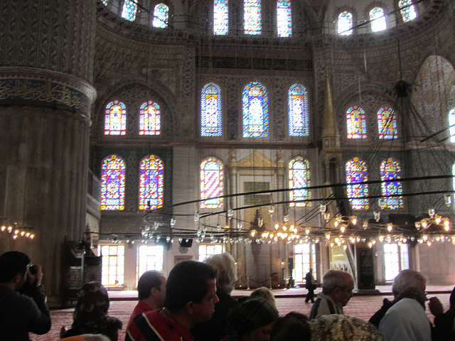 Interior of the Sultanahmet  Mosque