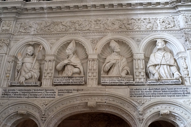 Les théologiens - Sculptures du transept nord de l'abbatiale de Solesmes