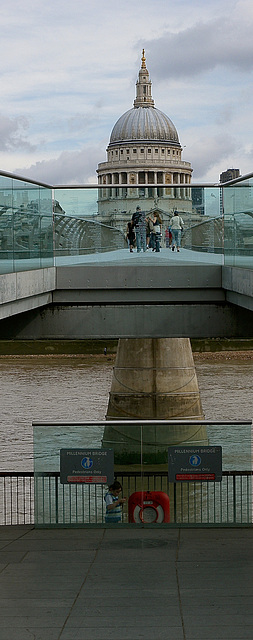 St Paul's Cathedral and the Millennium Bridge, London