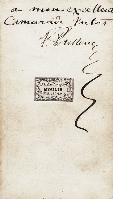 Victor Prilleux's autograph at the back