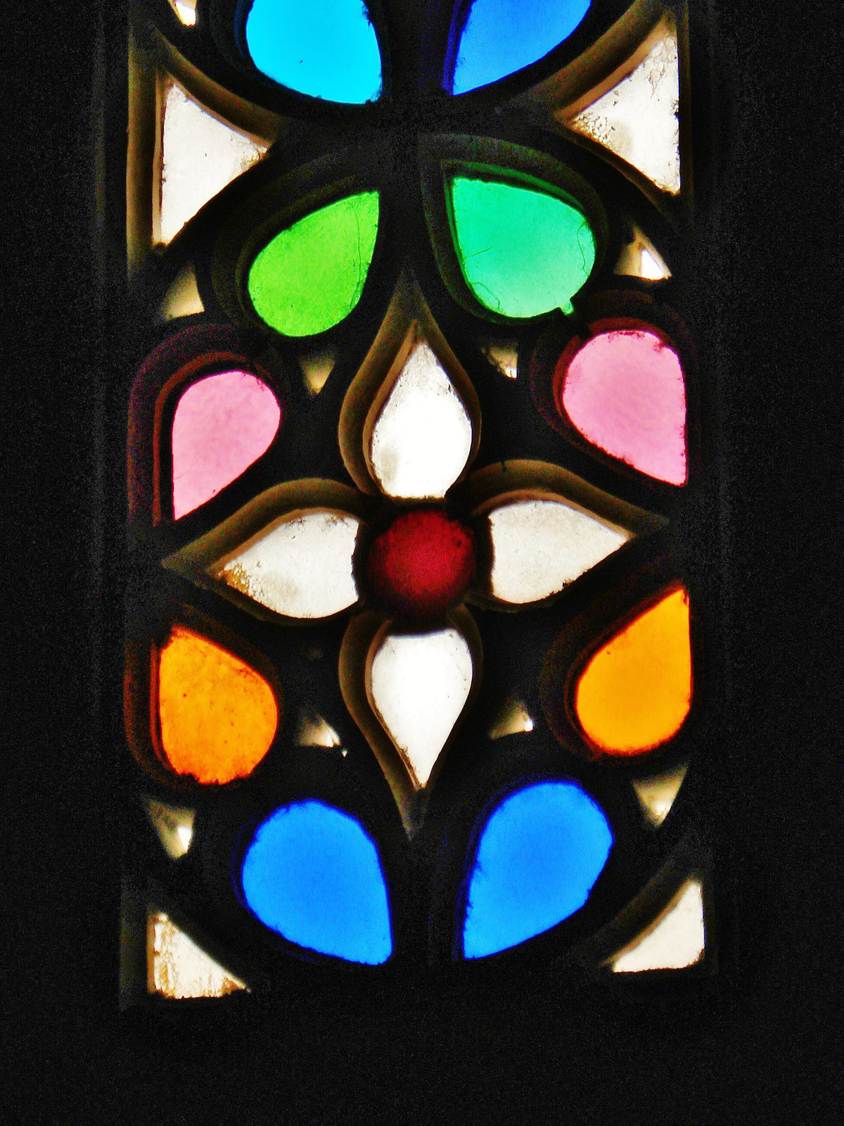 Stained glass window, detail