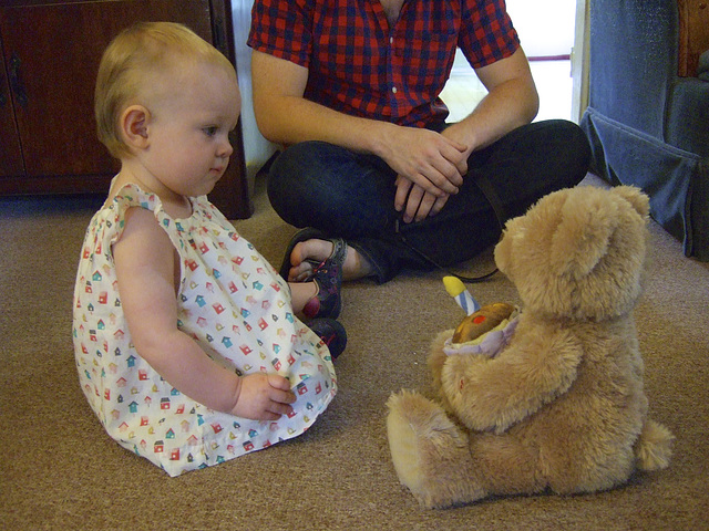 Arya With the Happy Birthday Teddy