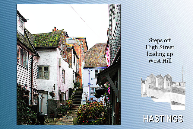 High Street ~ steps to West Hill ~ Hastings ~ 9.12.2013