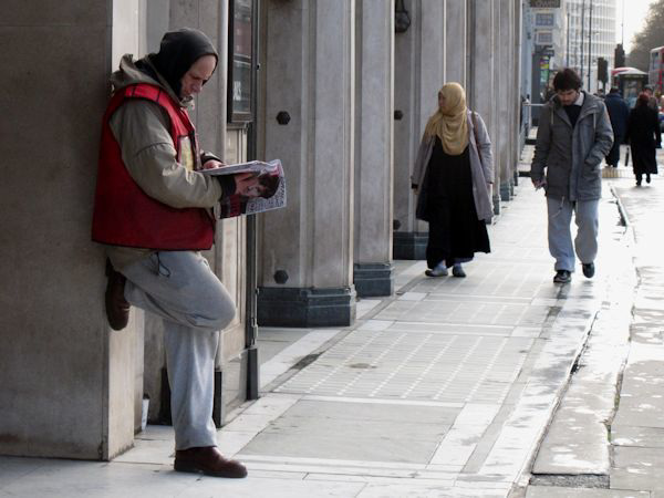 Big Issue seller