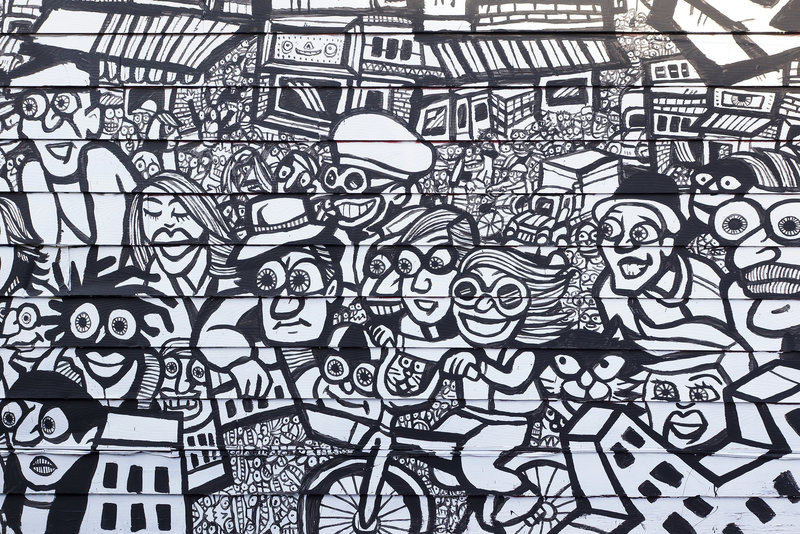 Traffic Jam Mural – Kensington Avenue, Toronto, Ontario