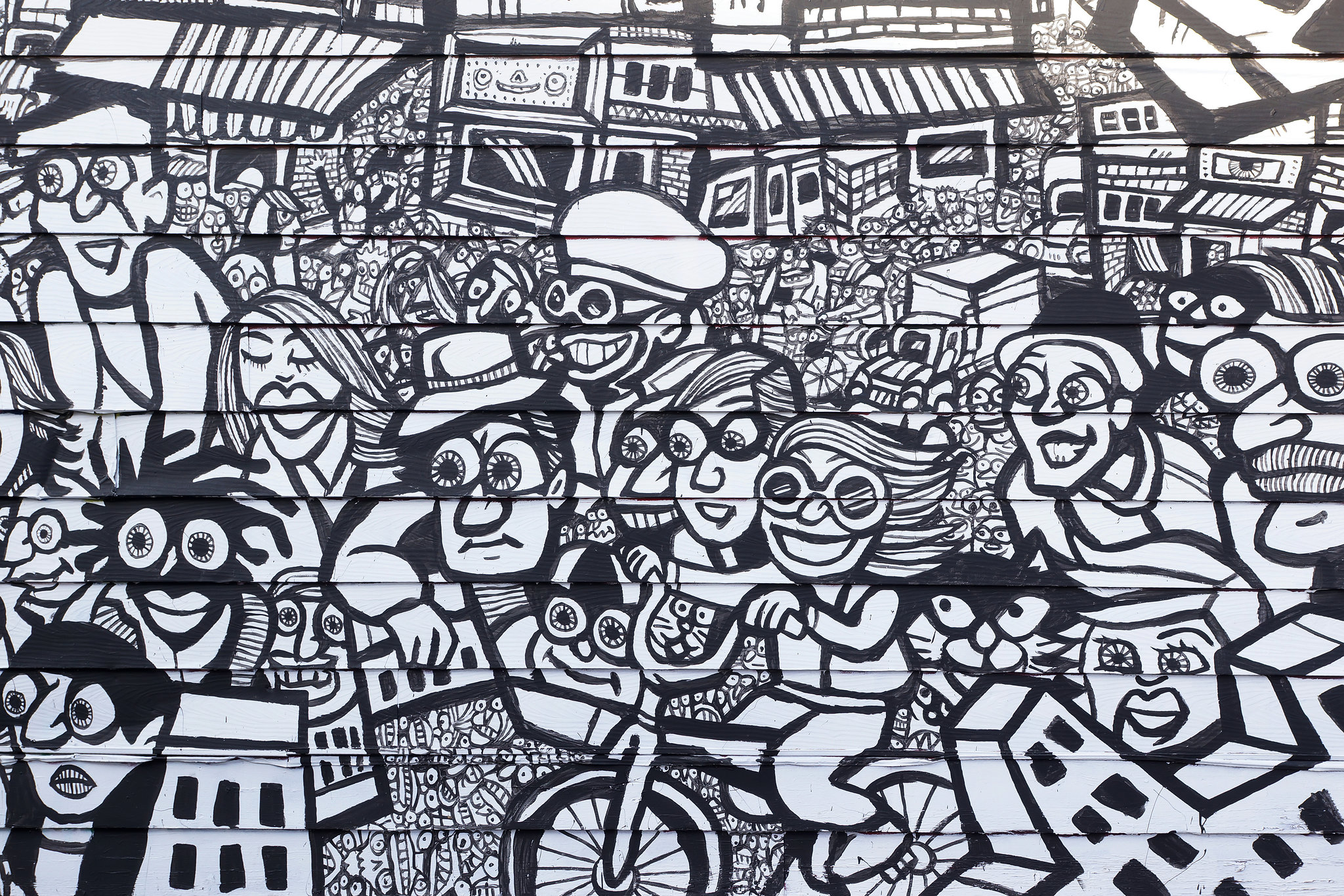 Traffic Jam Mural – Kensington Avenue, Toronto, Ontario