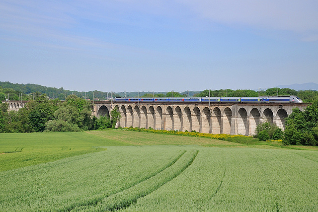 Rame POS sur le viaduc de Dannemarie