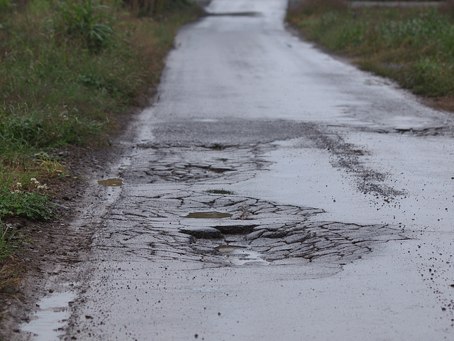 Crack in the road