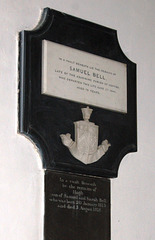 Memorial to Samuel and Hugh Bell, Saint John the Baptist's Church, Lound, Suffolk