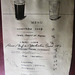 Olde Menu at Ye Olde Cheshire Cheese