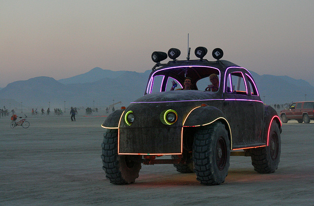 Camp Walter's VW Bug On The Night Of The Temple Burn (4749)