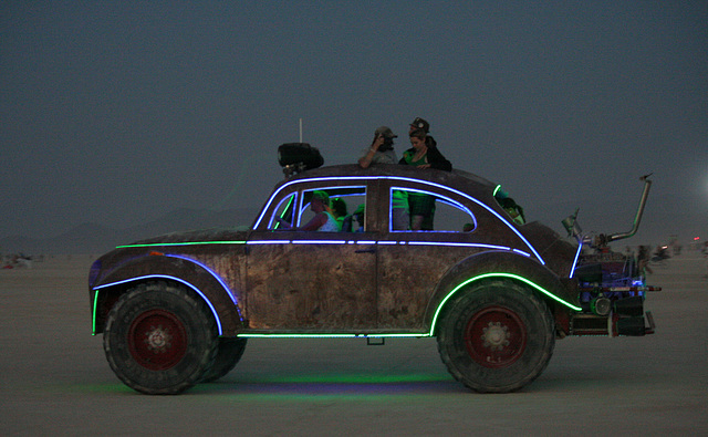 Camp Walter's VW Bug On The Night Of The Temple Burn (4761)