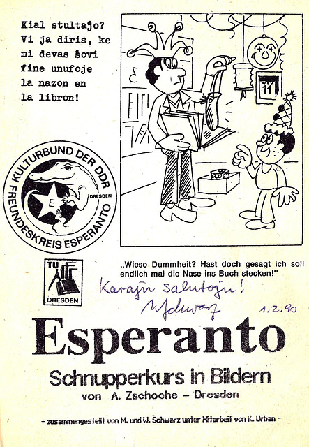 Schnupperkurs Esperanto in Bildern