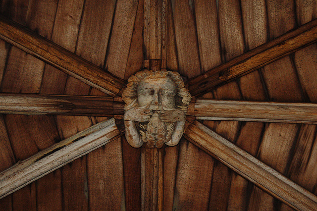 Boss on cloister ceiling, Lincoln Cathedral