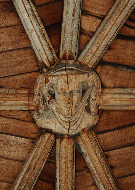 Boss on cloister ceiling, Lincoln Cathedral