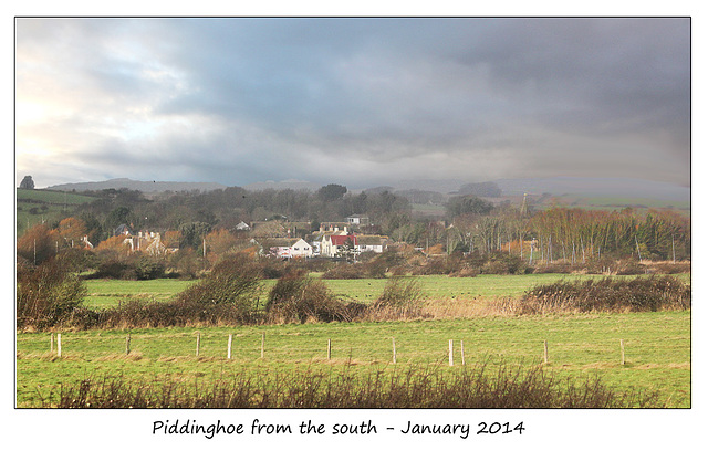 Piddinghoe from the south - 7.1.2014