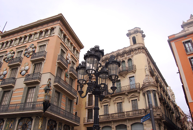 Sur la Rambla a Barcelonne