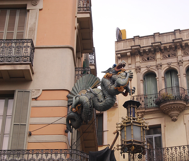 Sur la Rambla a Barcelonne