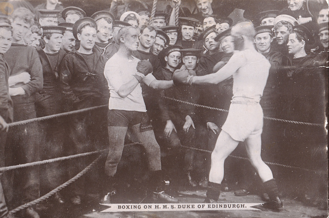 Boxing, HMS Duke of Edinburgh c1910