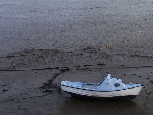 A beached small craft