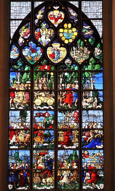 Vitrail des Chars (vers 1522) - Eglise Ste-Jeanne d'Arc de Rouen