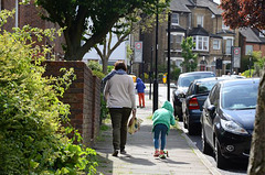 Scooting up the hill