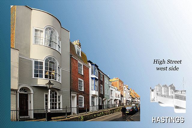 High Street ~ houses ~ west side ~ Hastings ~ 9.12.2013