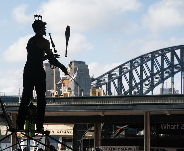 Street performer at Circular Quay