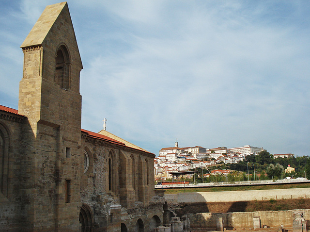Santa Clara a Velha with Coimbra in the background