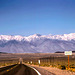 Elevation 5.000 ft ... California Route 190 and High Sierra near Lone Pine , June 1980 (285°)